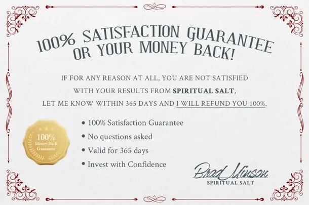 Spiritual Salt Guarantee Certification